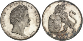 BAYERN. Ludwig I., 1825-1848.&nbsp;&nbsp; 
 Geschichtstaler 1831, "GERECHT UND BEHARRLICH".
Thun 59, AKS 126, J. 41 PCGS MS 62 PL, kl. Kr., f. St