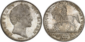 BAYERN. Ludwig I., 1825-1848.&nbsp;&nbsp; 
 Geschichtsdoppeltaler 1839, "REITERSÄULE MAXIMILIAN'S I.".
Thun 77, AKS 100, J. 68 schöne Patina, winz. ...