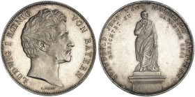 BAYERN. Ludwig I., 1825-1848.&nbsp;&nbsp; 
 Geschichtsdoppeltaler 1841, "STANDBILD JEAN PAUL FRIEDRICH RICHTER'S".
Thun 79, AKS 102, J. 70 PCGS MS 6...