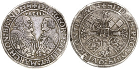 BRANDENBURG - FRANKEN. Georg, "der Fromme" und Albrecht, "der Jüngere", 1536-1545.&nbsp;&nbsp; 
 Taler 1541, Schwabach.
Dav. 8967, v. Schr. 696a, Sl...