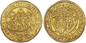 BRANDENBURG - ANSBACH. Friedrich II., Albrecht und Christian, 1625-1634.&nbsp;&nbsp; 
 Dukat 1628 (?), Nürnberg.
Friedb. 328, Slg. Wilm. - Gold Prüf...