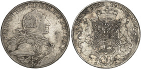 BRANDENBURG - BAYREUTH. Friedrich Christian, 1763-1769.&nbsp;&nbsp; 
 Konventionstaler 1766, Bayreuth.
Dav. 2042 A, Slg. Wilm. 797 ss