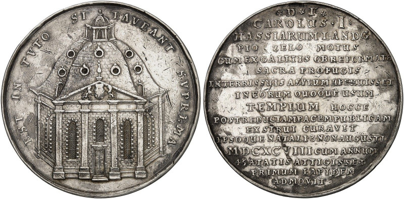 HESSEN - KASSEL. Karl, 1670-1730.&nbsp;&nbsp; 
 Ein zweites Exemplar in Silber....