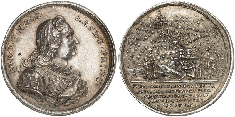 HESSEN - KASSEL. Karl, 1670-1730.&nbsp;&nbsp; 
 Ein drittes Exemplar in Silber....