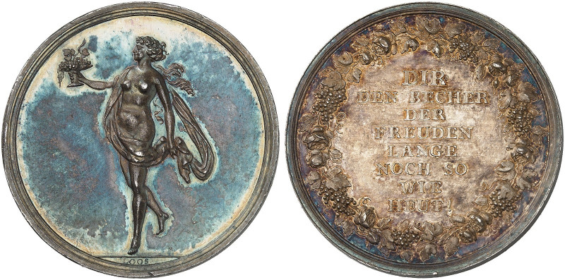 MISCELLANEA.&nbsp;&nbsp; 
 Silbermedaille o. J. (um 1800, von J. V. Doll, 36,4 ...