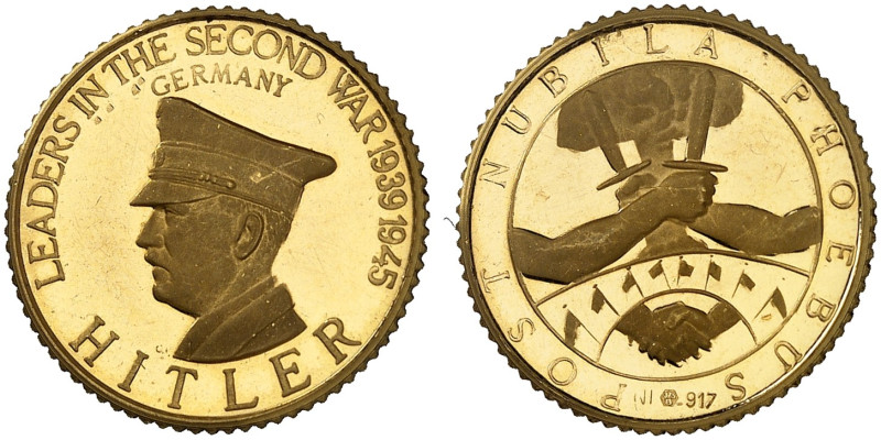 ZEITGESCHICHTE.&nbsp;&nbsp; 
 Goldmedaille o. J. (unsigniert, 19,9 mm, 3,5 g 91...