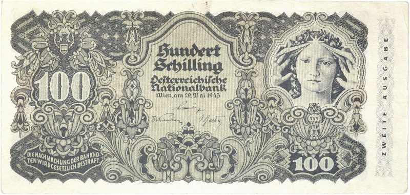 EUROPA. ÖSTERREICH.&nbsp;&nbsp; 
 Lot von 8 Scheinen: 1 Reichsmark o. D., 10 (2...