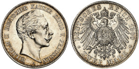 PREUSSEN. Wilhelm II., 1888-1918. J. 102, EPA 2/39&nbsp;&nbsp; 
 2 Mark 1900.
winz. Kr., f. St