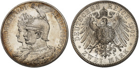 PREUSSEN. Wilhelm II., 1888-1918. J. 105, EPA 2/40&nbsp;&nbsp; 
 2 Mark 1901, 200 Jahre Königreich.
PP