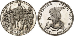 PREUSSEN. Wilhelm II., 1888-1918. J. 110, EPA 3/21&nbsp;&nbsp; 
 3 Mark 1913, Jahrhundertfeier der Befreiungskriege gegen Napoleon I.
PP