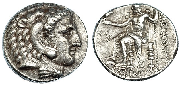 MACEDONIA. Filipo III. Side. Tetradracma (323-317 a.C.). R/ Zeus entronizado a i...