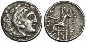 MACEDONIA. Lisímaco. Dracma (305-281 a.C.). A nombre de Alejandro III. Colophon. AR 3,36 g. PRC-1836. MBC-/MBC.