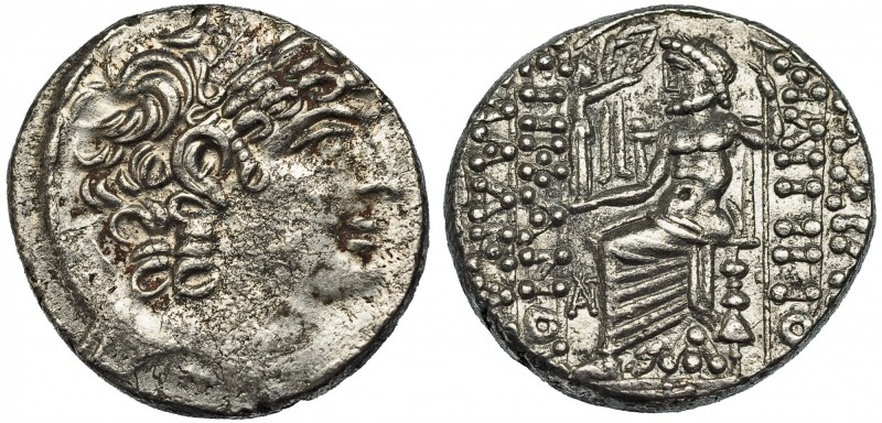 REINO SELÉUCIDA. Filipo I. Tetradracma (93-83 a.C.). R/ Zeus sentado a izq. con ...