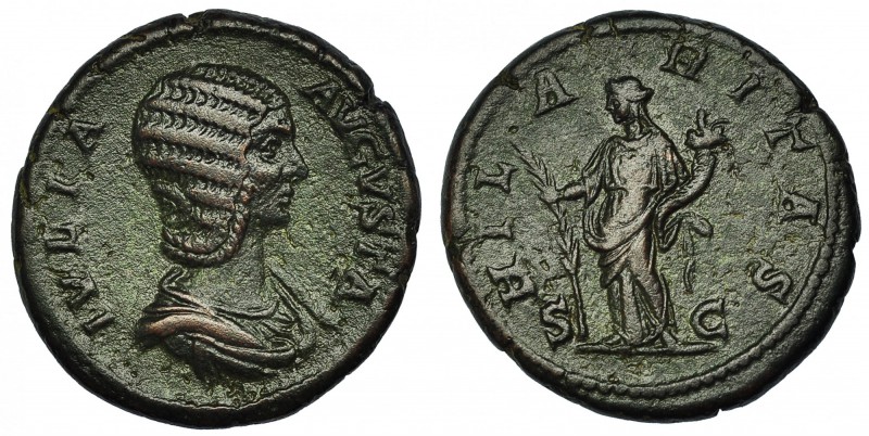 JULIA DOMNA, esposa de Septimio Severo. As. Roma (196-211). A/ IVLIA AVGVSTA. R/...