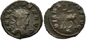 GALIENO. Antoniniano. Roma (267-268). R/ Ciervo avanzando a izq. debajo X; DIANAE CONS. AVG. RIC-179. CH-1601. Vanos. MBC.
