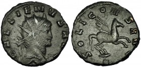 GALIENO. Antoniniano. Roma (267-268). R/ Pegaso a der.; debajo A; SOLI CONS. AVG. RIC-283. MBC.