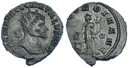 QUINTILO. Antoniniano. Roma (270). R/ (CON)CORDIA AVG.; la Concordia a izq.; en el campo a der, D. RIC-13. Reverso algo descentrado. EBC-.