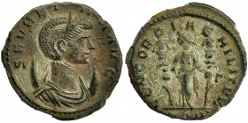 SEVERINA, esposa de Aureliano. Antoniniano. Roma (274-275). R/ La Concordia con 2 insignias; Γ en el campo; CONCORDIA MILITVM; (XXIR) en el exergo. RI...