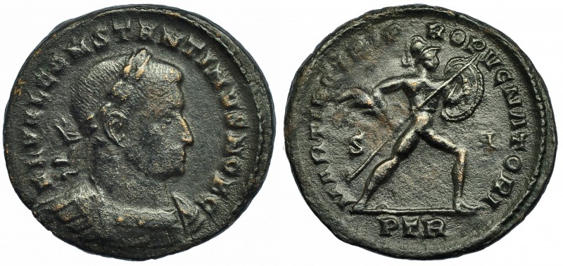 CONSTANTINO I. Follis Treveri (307). Marca: S - A en el campo y PTR en el exergo...