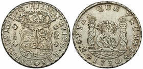 8 reales. 1770. Potosí. JR. VI-977. MBC+.