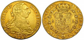 8 escudos. 1774. Madrid. PJ. VI-1621. R.B.O. MBC/MBC+.