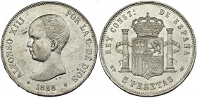 5 pesetas. 1888*18-88. Madrid. MPN. VII-178. Pequeñas marcas. EBC+.