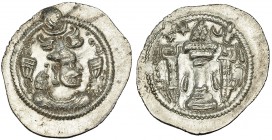 IMPERIO SASÁNIDA. PEROZ (457-483). Dracma. BBA MONIK BACH. AR 4,20 g. EBC-.