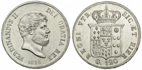 ESTADOS ITALIANOS. Nápoles. Piastra. 1856. C-153c. R.B.O. EBC.