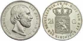 HOLANDA. 2 1/2 gulden. 1874. KM-82. Pequeñas marcas. EBC+.