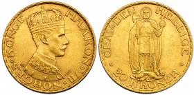 NORUEGA. 20 coronas. 1910. Haakon VII. KM-376. EBC+.