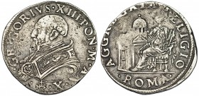 VATICANO. Gregorio XIII. Testón. Roma. Año X. MBC-.
