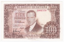 100 pesetas 4-1953. Sin serie. ED-D65. EBC+.