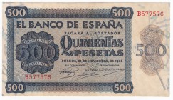500 pesetas. 11-1936. Serie B. ED-D23a. EBC+.
