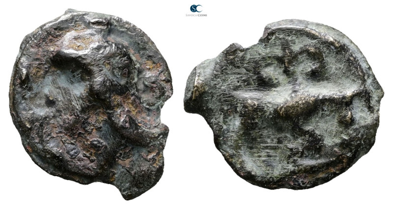 Northwest Gaul. Senones 80-50 BC. 
Potin

20 mm, 2,48 g



Very Fine