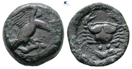 Sicily. Akragas circa 425-410 BC. 
Bronze Æ

 mm, 10,91 g



Very Fine