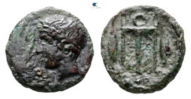 Sicily. Leontinoi circa 405-402 BC. 
Tetras Æ

14 mm, 1,73 g



Good Fine