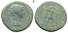 Trajan AD 98-117. Rome
Dupondius Æ

27 mm, 13,03 g



Fine