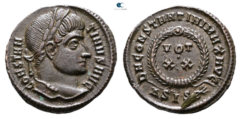 Constantine I the Great AD 306-337. Siscia
Follis Æ

19 mm, 3,06 g



Ext...