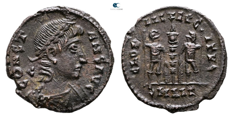 Constans AD 337-350. Alexandria
Follis Æ

15 mm, 1,44 g



Very Fine