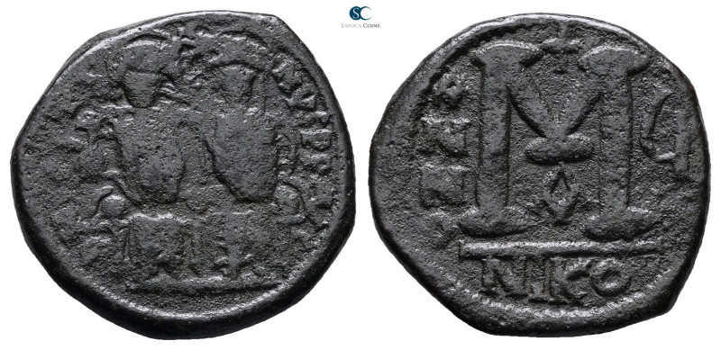 Justin II and Sophia AD 565-578. Nikomedia
Follis or 40 Nummi Æ

30 mm, 13,00...