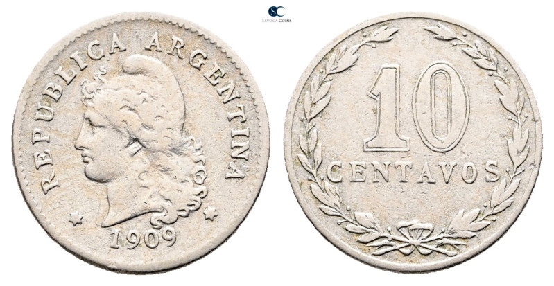 Argentina. AD 1909. 
10 Centavos 1909

 mm, 2,96 g



Very Fine