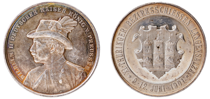 German States, Prussia. AR Medal, 1901, for the 11th Hunting Festival in Thüring...