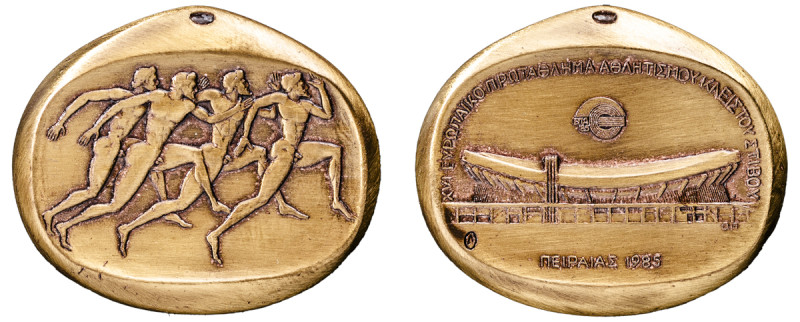 Greece. Bronze Medal, 1985, for the 16th European Indoor Championship, 44.35g, 4...