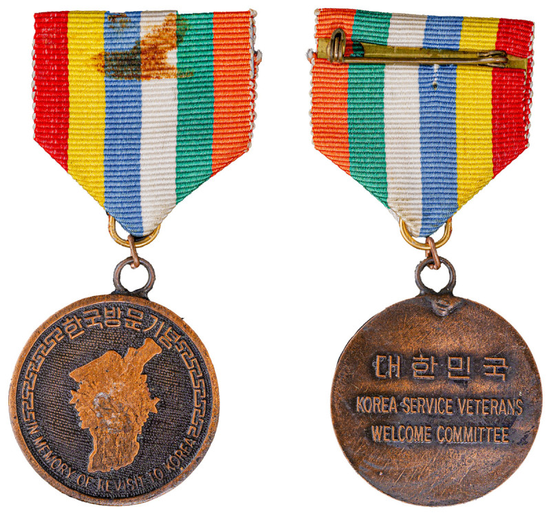 Korea. Commemorative Bronze Medal for Service Veterans Welcome Committee, ND, 22...