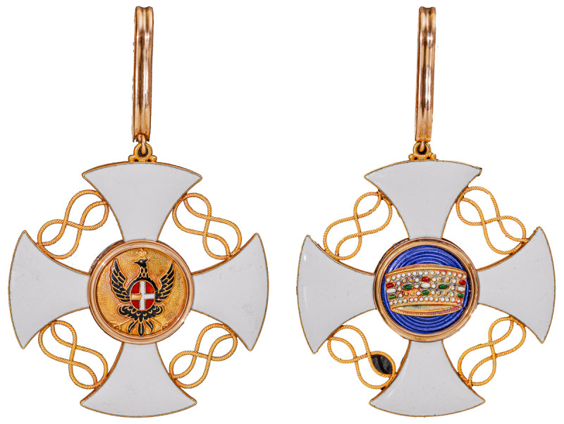 Italy. Order of the Crown, Commander’s Cross, 18.80g, 51.30mm x 54.90mm.

Extrem...