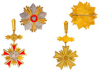 Poland. Order of the Merit, Grand Commander’s set comprising Grand Commander’s Badge and Grand Commander’s Star. Neck Badge, 124.47g, 68.00mm x 133.50...