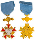 Poland. Order of the Merit, Officer’s Cross, instituted 1974, 29.61g, 47.50mm x 71.00mm.

Extremely fine.