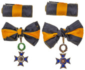 Portugal. Order of Merit, Grand Cross Badge only, with short sash ribbon, 42.05g, 50.00mm x 84.10mm.

Awarded for meritorious acts or services in favo...
