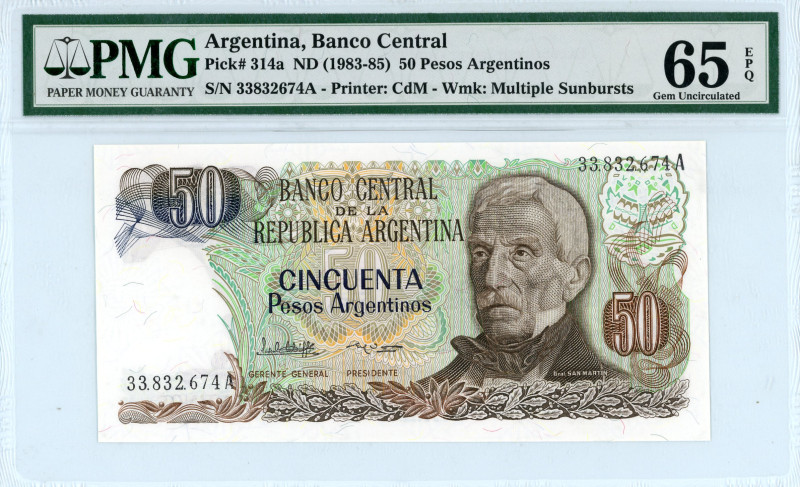 Argentina
Banco Central
50 Pesos Argentinos, ND (1983-1985)
S/N 33832674A
Printe...