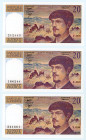 France
Lot of 3 banknotes comprising 20 Francs (3), 1980
S/N 212443 V.006, 221661 V.006 and 186244 X.006
Watermark: Debussy
Pick 151a

About uncircula...